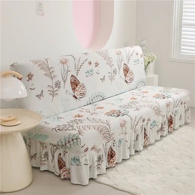 Print Armless Sofa Bed Cover Without Armrest Elastic Folding Furniture home Decoration Bench Cover