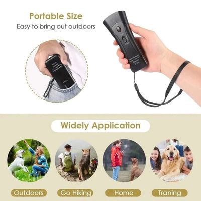 Pet Dog Repeller Anti Barking Stop Bark Dogs Training Device LED Ultrasonic Dogs Adapter Without Battery Pet Supplies Wholesale