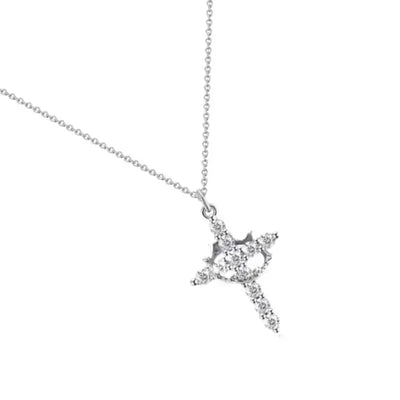 Religious cross Jewelry Neck Chain Christian Necklace Copper Religious Necklace Christian Crown Necklace Pendant For Women Men