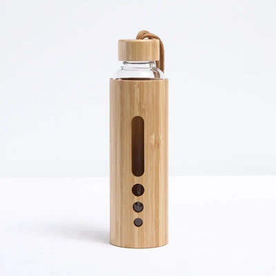 550ml borosilicate glass cup, bamboo heat jacket glass cup, eco-friendly drinkware, outdoor, daily portable travel bottle