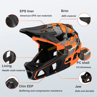 Seeker Mtb Mountain Bike Helmet Lightweight Breathable Speed Downhill Full Helmet Outdoor Adult Men And Women Cycling Helmets