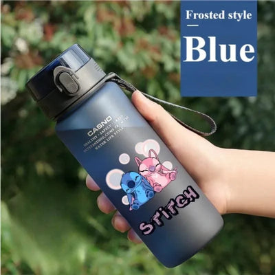 1000ML Stitch Angel Cartoon Water Cup Portable Plastic Large Capacity Cartoon Figures Clear Cup Outdoor Sports Water Chil Cift