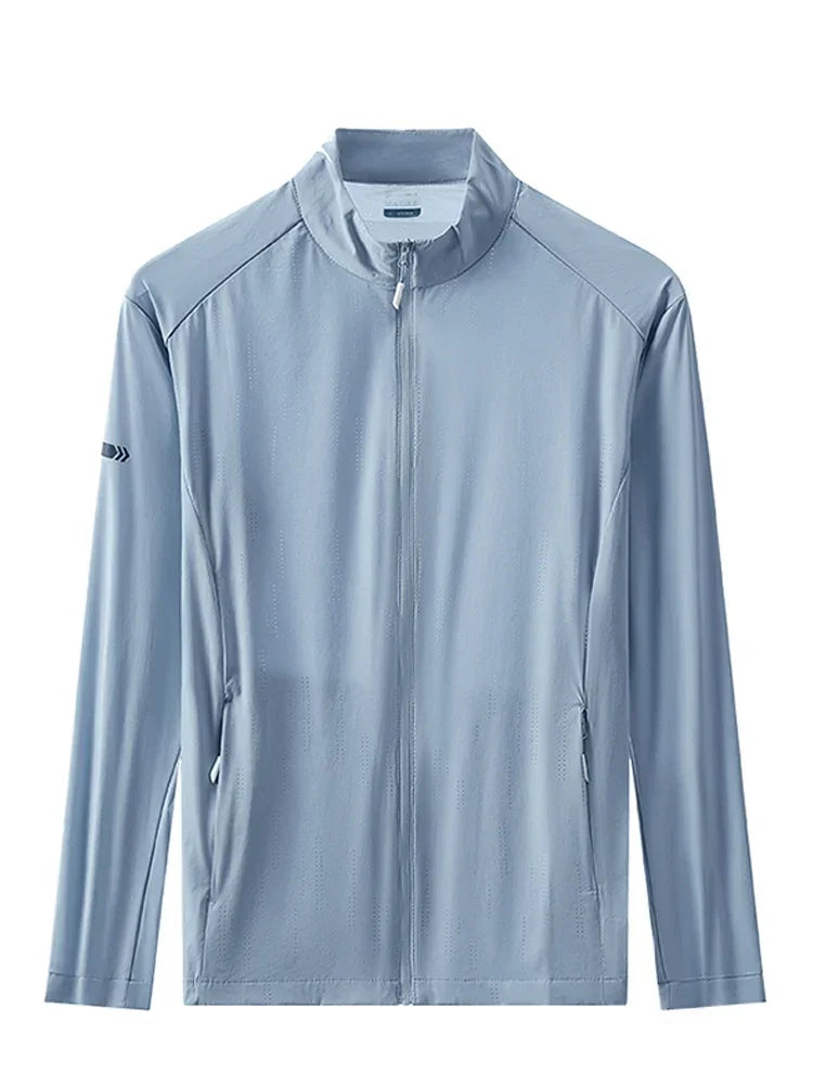 Summer Men's Jackets UV Blocking Skin Coats UPF40+ Sunscreen Outdoor Clothing Sun Protection Thin Windbreakers Big Size 8XL