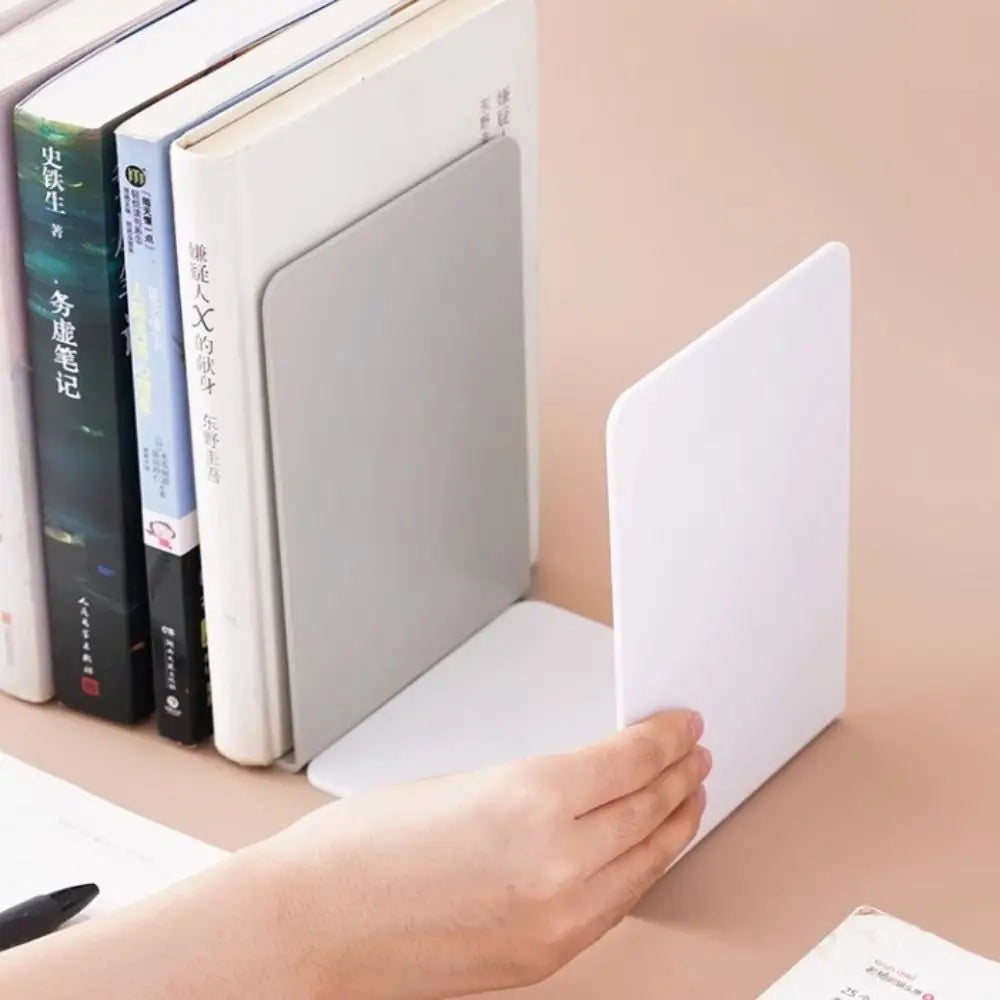 Book Holder L-shaped Desk Bookends Durable INS Book Stand Simple Display Book Support Rack Student