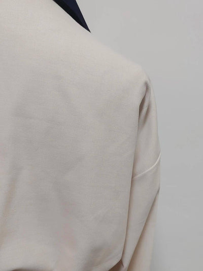 VGH Designer Slimming Hit Color Spliced Belt Long Dresses For Women Lapel Long Sleeve High Waist Temperament Dress Female New