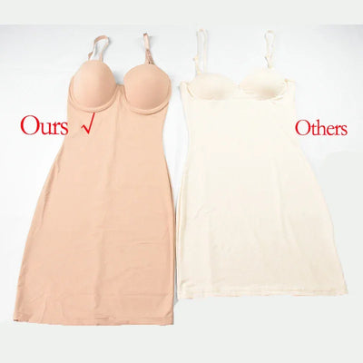 Shapewear Women Sexy Dress Control Slips Dress With Bra Push Up Slimming Sheath Underwear Body Shaper Waist Trainer Corset