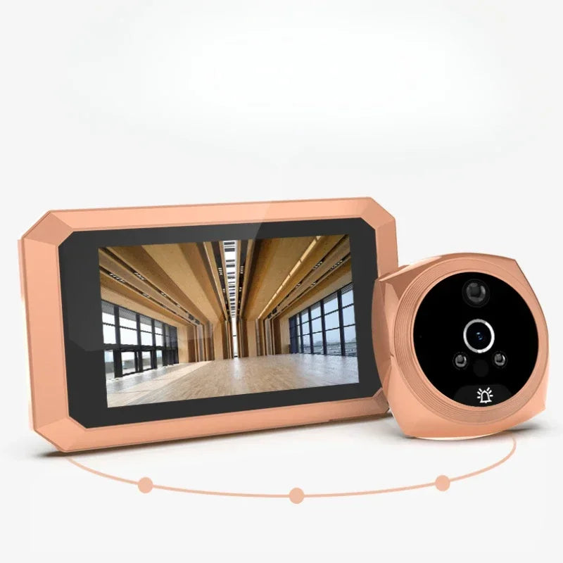 3.5" Monitor Video Doorbell Digital Viewer Video-eye Door Peephole Camera Photo Record Night Vision Human Detection 200W Pixels