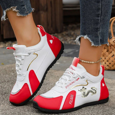 Women Designer Sneakers 2025 Summer Leather Waterproof Casual Sports Shoes Women Lightweight Breathable Anti-Slip Platform Shoes