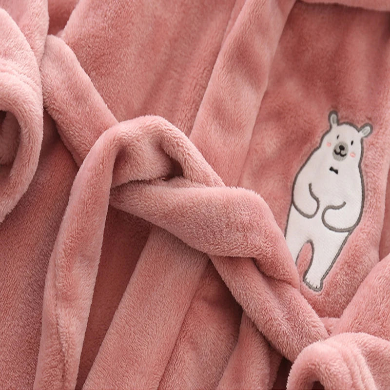 Children's Winter Flannel Cartoon Cute Sleepwear Boys Girls