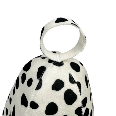 New Cute Russian Sauna Caps With Spot Printing Fashion Felt Sauna Hats with Hanging Loop