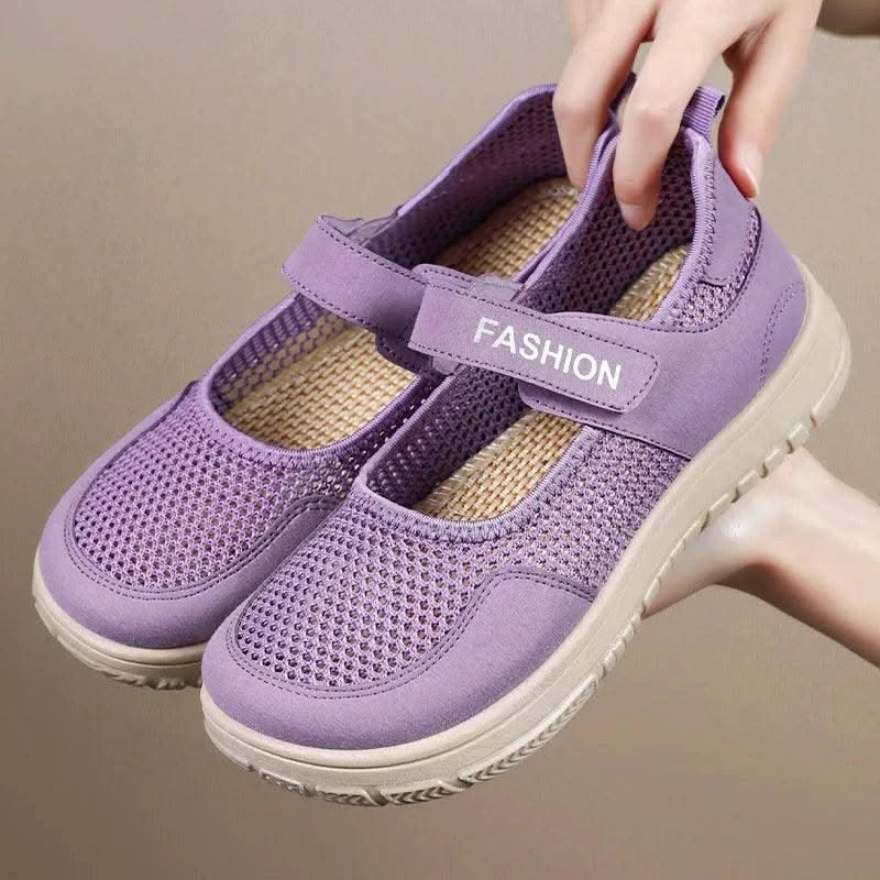 Women's Plus Size Wide Width Sandals Soft Sole Comfortable Mom Shoes Breathable Fabric Spring No Slip Chubby Feet Casual Walking