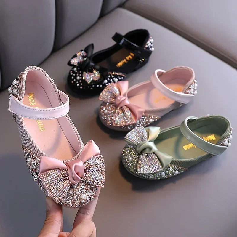 Sandals Toddler Girl Childrens Shoes Pearl Rhinestones Shining Kids Shoes Baby Girls Shoes Girls Thong Sandals