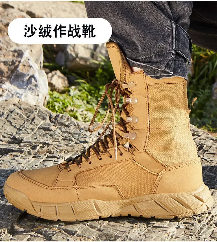 Outdoor Climbing Training Water Resistant High Shoes Hunting Hiking Tactical Boots Men Women Hunting Hiking Desert  Boot