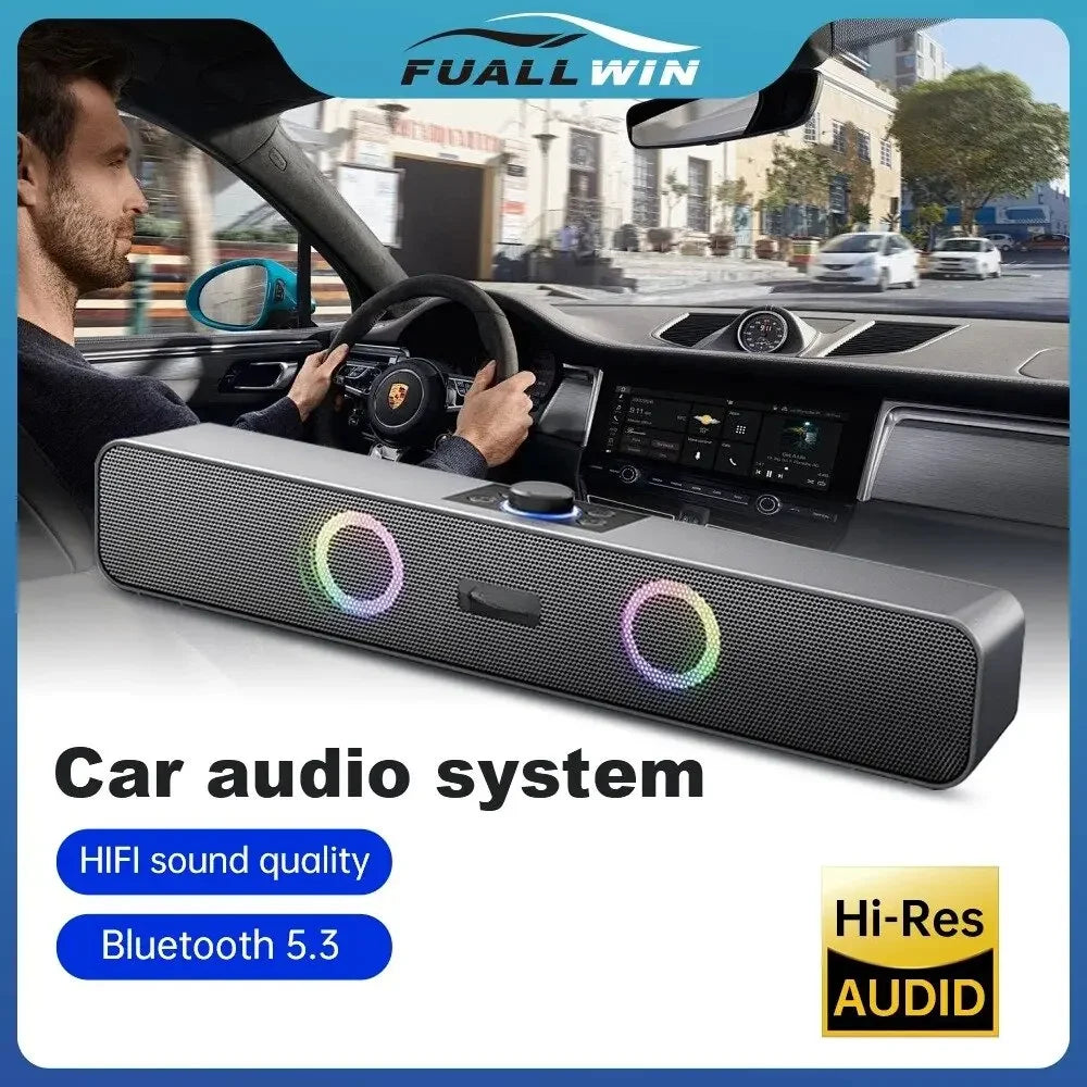 Bluetooth Speaker HD Sound Portable Playback AUX TF Card and USB LED Light Speaker Bluetooth 5.3 Wireless for Home Party Outdoor