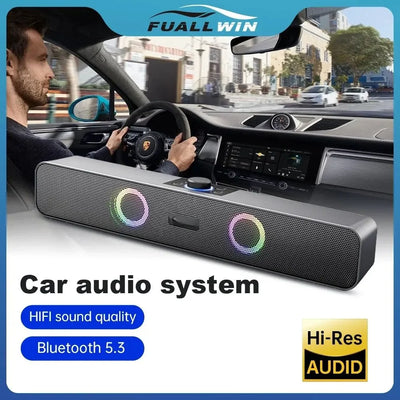 Bluetooth Speaker HD Sound Portable Playback AUX TF Card and USB LED Light Speaker Bluetooth 5.3 Wireless for Home Party Outdoor