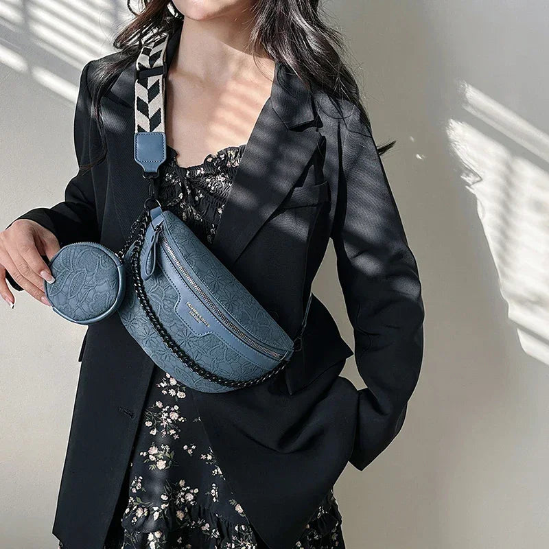 Designer Woman Chest Pack Retro Embroidery Belt Bag Coin Purse Luxury Lady Waist Bag Fashion Brand Shoulder Crossbody Chest Bags