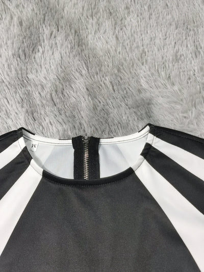 2025 Summer Women's Dresses Fashion Elegant Colorblock Round Neck Sleeveless Casual Bodycon Mini Daily Dress for Female