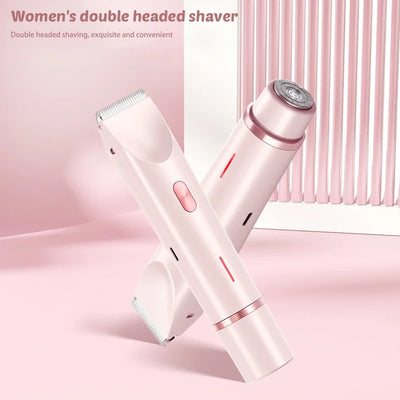 Bikini Epilator For Women Dual Head Electric Razors Portable Wireless Hair Remover Smoothes Silky Wet/Dry Face Body Epilator