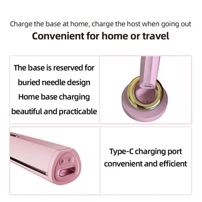 360° Rotating EMS Microcurrent Face Lifting Red Light Facial Wand Eye Neck Massager Skin Tightening Anti Wrinkle Eye Beauty Care