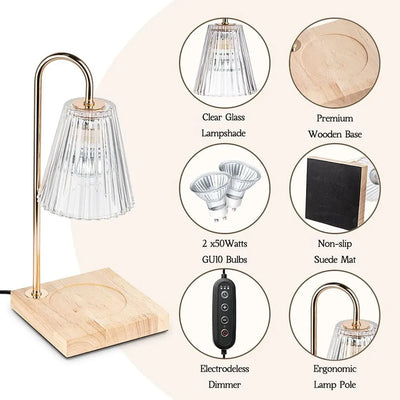 Candle Warmer Lamp, Electric Candle Lamp Warmer, House Warming Gifts New Home Bedroom Decor Wax Melt Warmer for Scented Wax