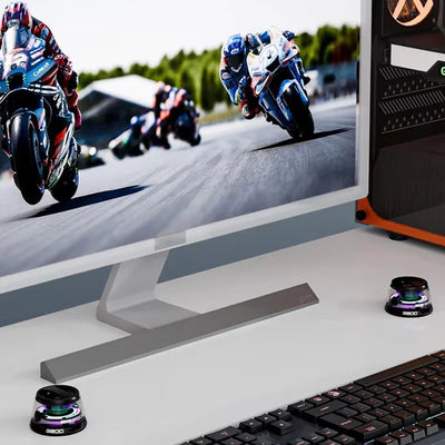 Bluetooth 5.3 Speaker Outdoor Magnetic RGB Lighting Bluetooth Speaker with RGB Color Light Multifunctional Magnetic Phone Holder