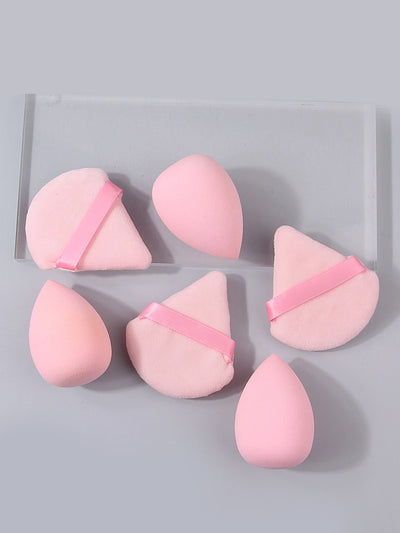 6/10/19PCS Pink beauty Set includes a makeup brush set, a toiletry set, a dry and wet dual-purpose beauty egg, and a powder puff