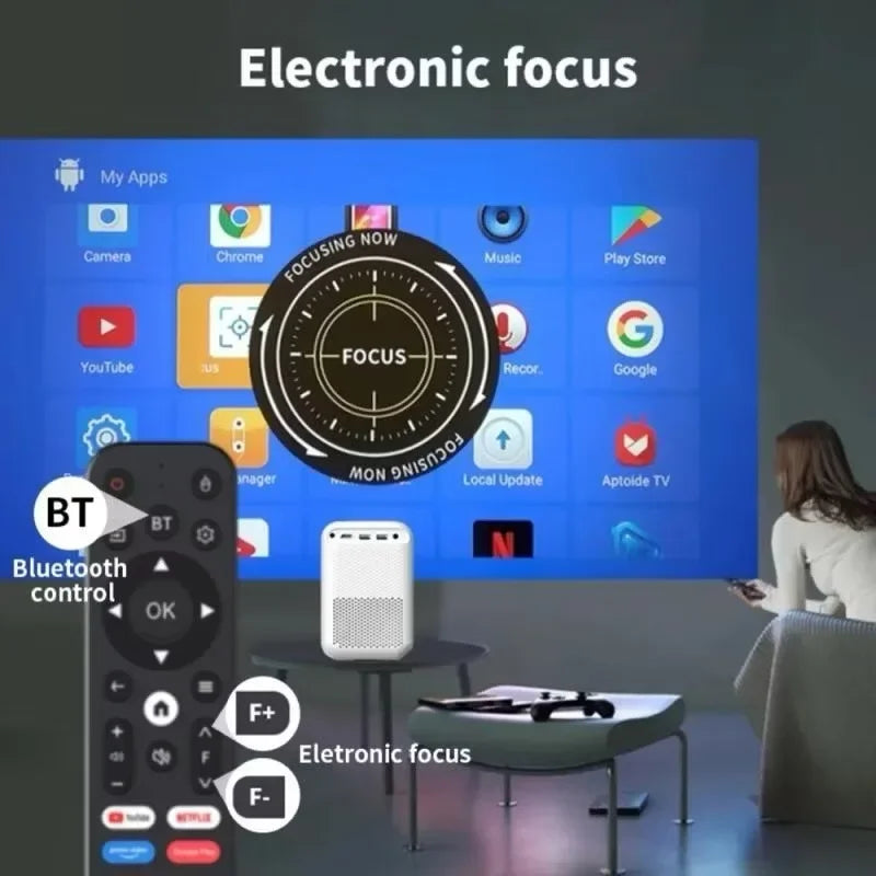 4K Mini Projector for Phone Portable Android Wifi Bluetooth Connection Home Cinema Full HD 1080P Home Theater LCD Projector