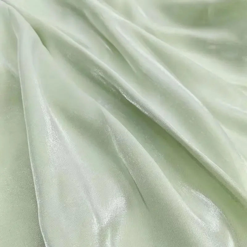 Mermaid Texture Gradient Reflective Fabric Illusion By The Meter for Shirt Full Dress Hanfu Clothing DIY Sewing Soft Cloth White