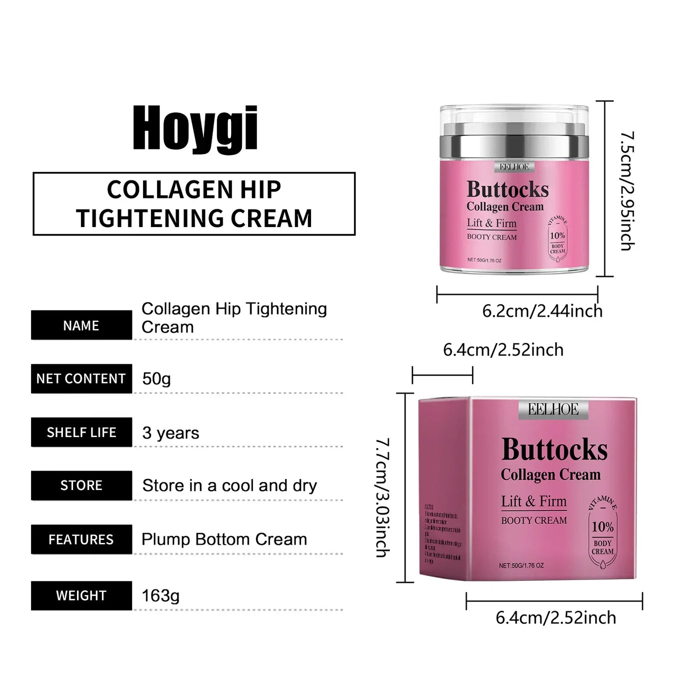 Hip Firming Cream Firming Improve Skin Sagging Increase Elasticity Tighten Lotion Shaping Lift up Buttock Massage Care for Women