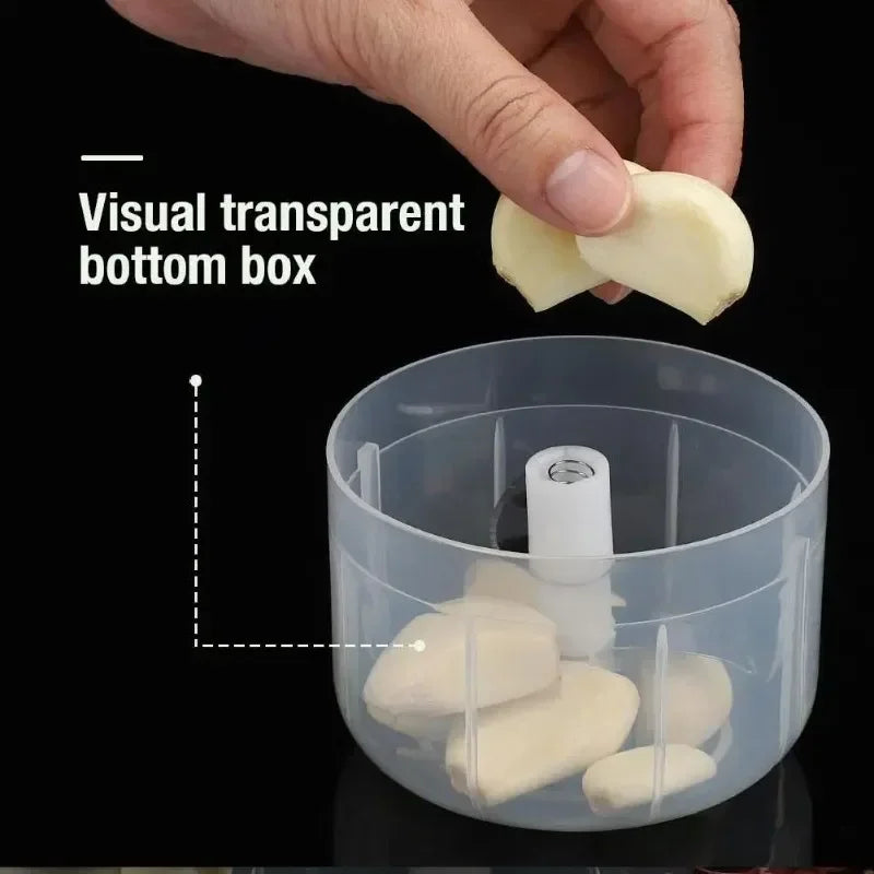 Food Chopper, Electric Mini Vegetable Chopper, USB Rechargeable Garlic Grinder, Portable Processor For Food Kitchen Blenders