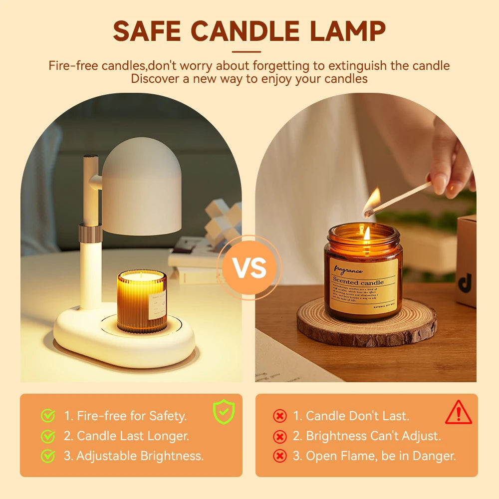 Candle Warmer Dimmable Light Control Warmer melting Candle Lamp Wax For Bedroom Halogen Bulb For Scented Aroma Candle EU/US Plug
