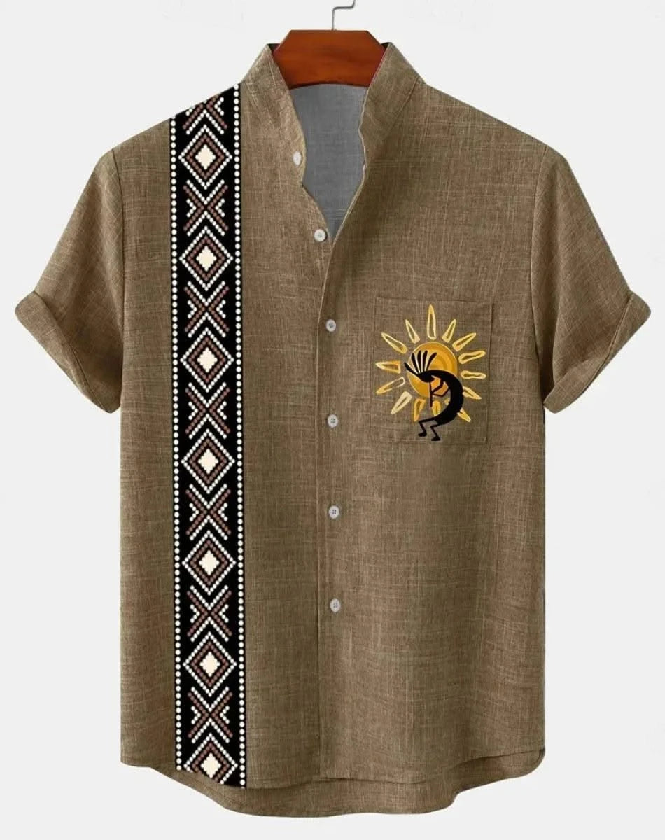 Men's New Linen Hawaiian Shirt 3D Fashion Short Sleeve Casual Urban Trend Summer Comfort Vacation