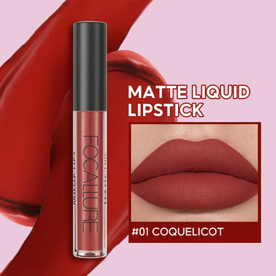 FOCALLURE Matte Liquid Lipstick Waterproof Long-lasting Lightweight Lip Gloss Lips Glaze Lips Tint Makeup for Women's Cosmetics