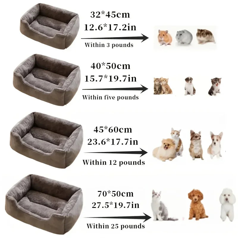 Comfortable Plush Pet Sofa Bed, Dog Bed, Cat Bed, Year-round Warm Shelter, Suitable for Scenarios: Bedroom, Living Room, Balcony