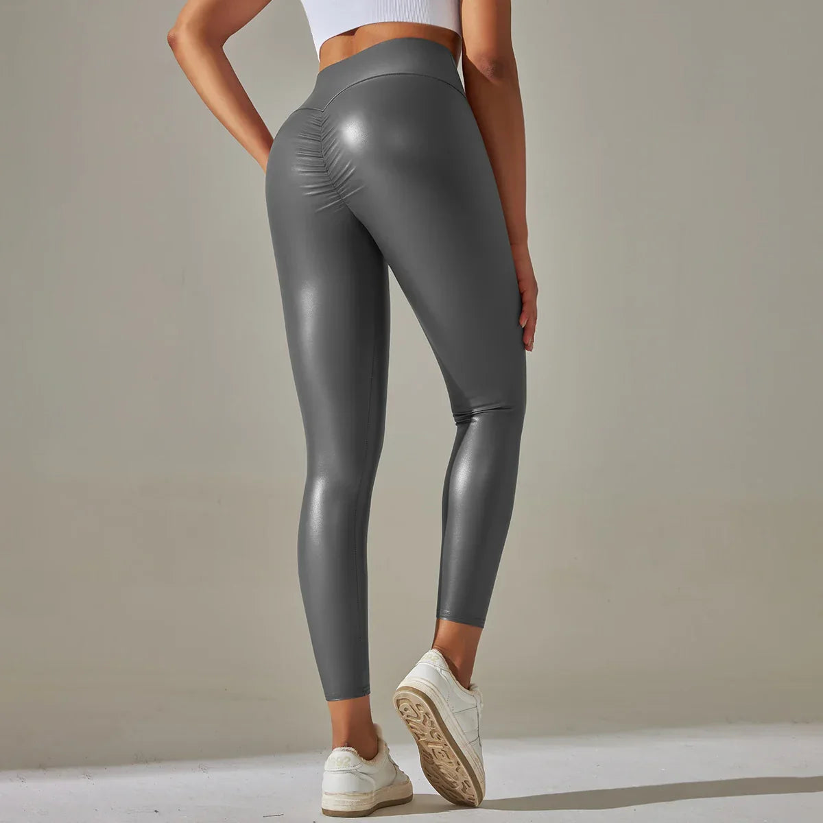 PU Faux Leather Leggings For Women