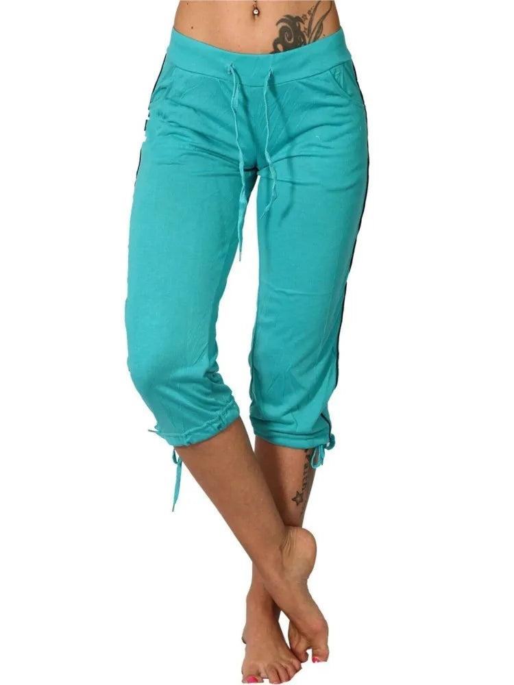 Women's Pocket Mid-rise Drawstring Leggings