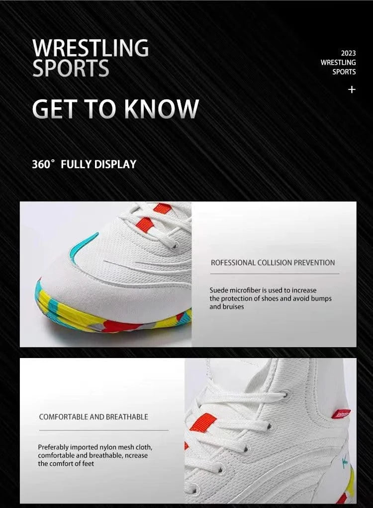 Professional children's Wrestling Boots  Men Non Slip Wrestling Shoes Lightweight Boxing Shoes