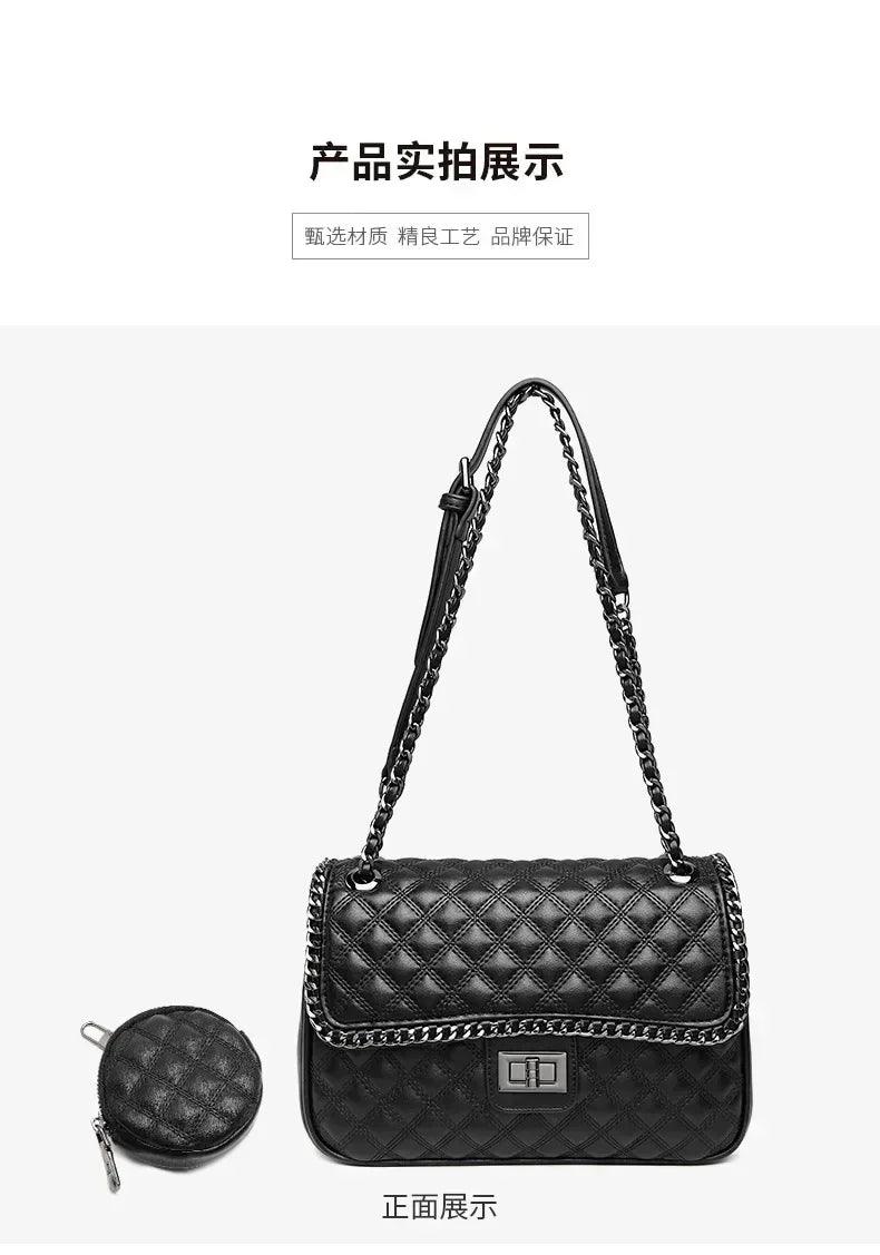 Famous designer women’s handbag with premium leather elegant messenger bag for everyday use classic luxury style