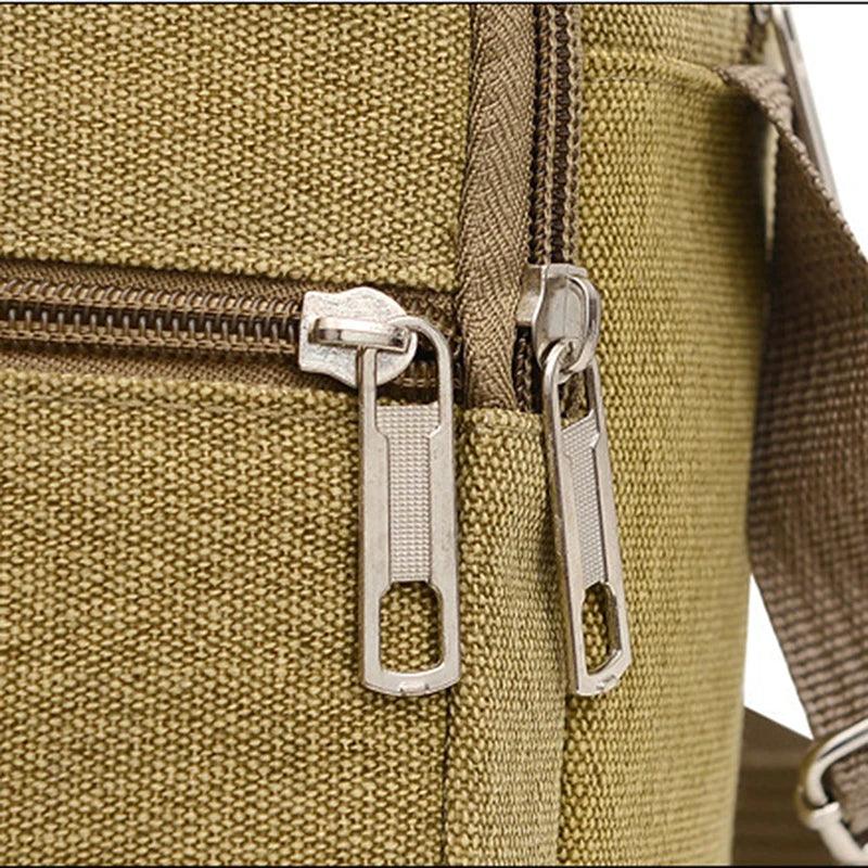 Men's Fashion Canvas Small Bag Casual Men Mini Handbags Male Crossbody Shoulder Messenger Bags For Men Business Sidebag