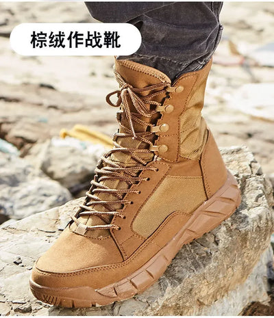 Outdoor Climbing Training Water Resistant High Shoes Hunting Hiking Tactical Boots Men Women Hunting Hiking Desert  Boot
