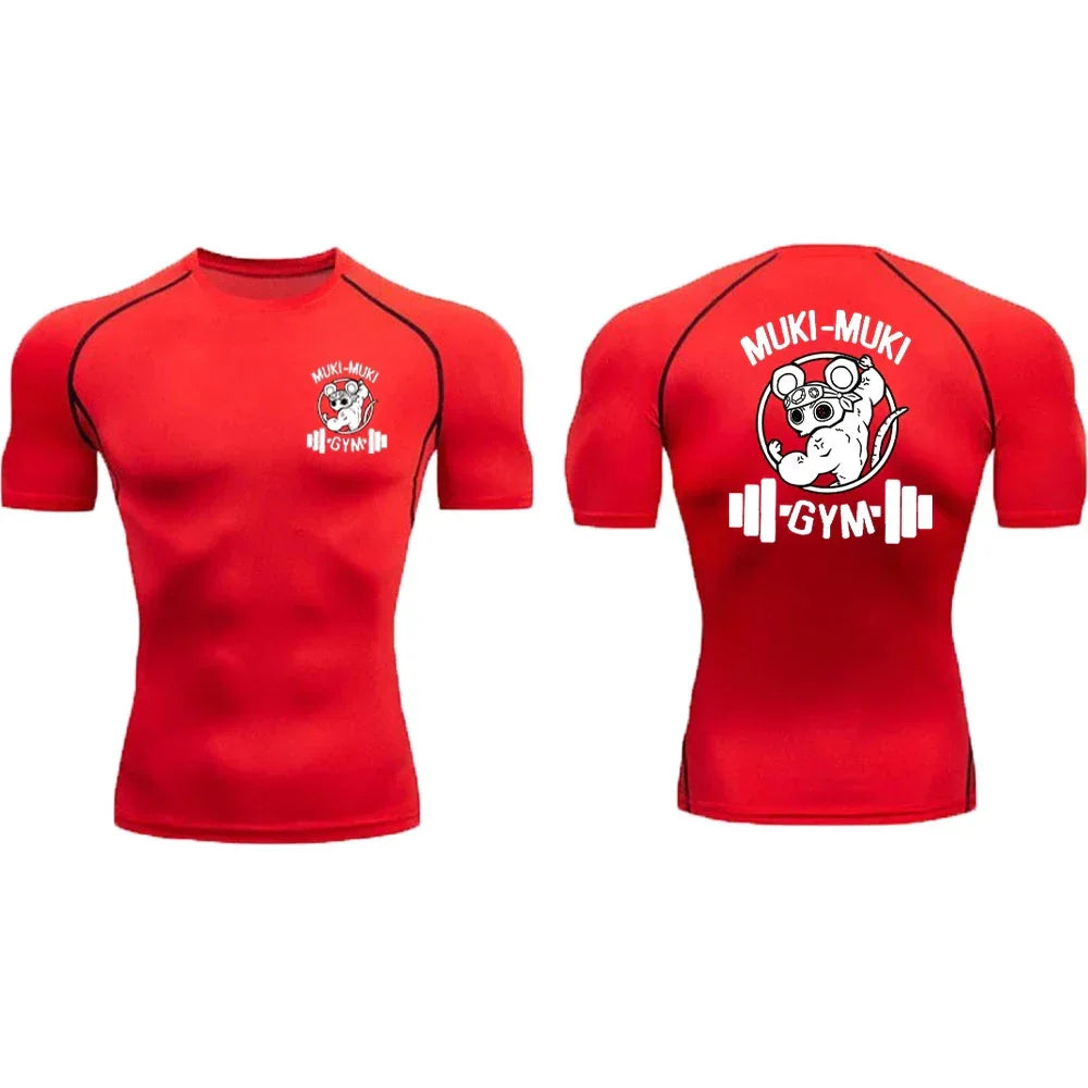 Athletic Compression Shirts For Men Gym Sports Rash Guards Workout Fitness Base Layer Undershirts Quick Dry Tees Tshirt Tops