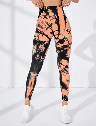 Seamless Tie Dye Leggings Women for Fitness