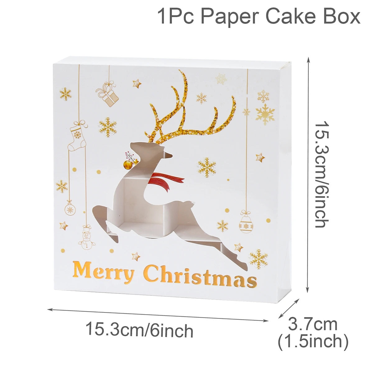 Christmas Candy Gift Box Merry Christmas Decorations For Home Kraft Paper Box Cookie Gift Box Packaging Bag navidad Natal Gifts