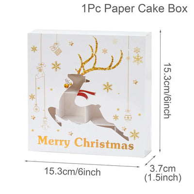 Christmas Candy Gift Box Merry Christmas Decorations For Home Kraft Paper Box Cookie Gift Box Packaging Bag navidad Natal Gifts