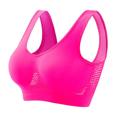 Breathable Sports Bra Top Fitness Women Brassiere Removable Padded Sport Bra Running Gym Seamless Push Up Bras