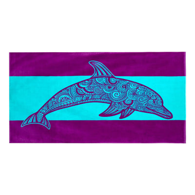 Beach Towels Tropical Animals Blue Unique Design Multiple Sizes Cotton Bath Towels Suitable for Kids and Adults