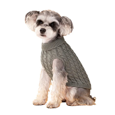 Warm Dog Sweaters for Small Dogs Turtleneck Knitted Winter Dog Clothes Pet Puppy Cat Sweater Vest Chihuahua French Bulldog Coat