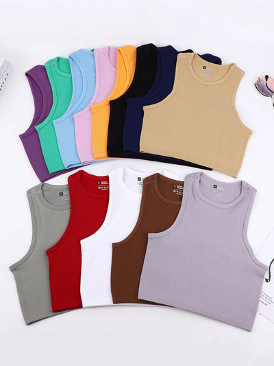 Women Solid Basic Tank Tops