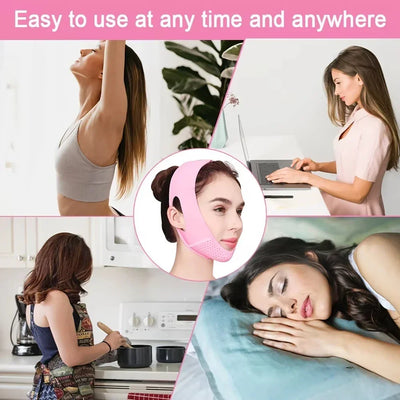 Face Slimming Bandage V-Shaped Face Shaper Women Chin Cheek Lifting Band Facial Massage Band Facial Skin Care Beauty Tool Reusab