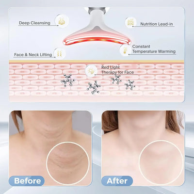 Neck massager face three lighting modes skin enhancement device LED beauty machine